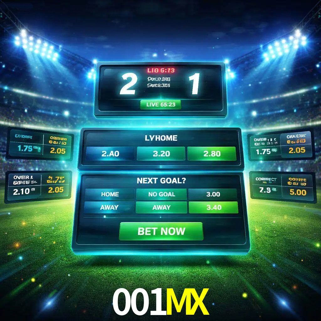 Vista de apuestas en vivo 001MX durante un partido en curso